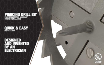Southwire -MSBST250 Fixture and Ceiling Electrical Box Smart Box Shark Tooth with Hole Saw