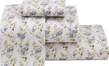 RUVANTI Flannel Sheets King Size - 100% Cotton Brushed King Size Sheets Set - Deep Pockets 16 Inches Bed Sheets - All Seasons Breathable & Extra Soft - Warm & Cozy, 4 Piece, Sand Rose