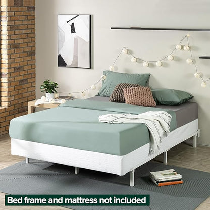 ZINUS 7 Inch Queen Metal Smart Box Spring with Quick Assembly, Mattress Foundation, Strong Metal Frame, Easy Assembly