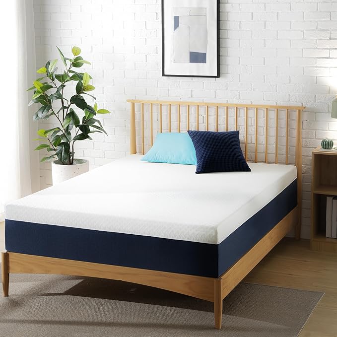 ZINUS 10 Inch Twin Cooling Comfort Hybrid Mattress [New Version], Fiberglass Free, Medium Firm Feel, Motion Isolation, Certified Safe Foams & Fabric