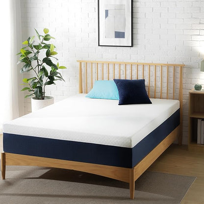 ZINUS 10 Inch Twin Cooling Comfort Hybrid Mattress [New Version], Fiberglass Free, Medium Firm Feel, Motion Isolation, Certified Safe Foams & Fabric