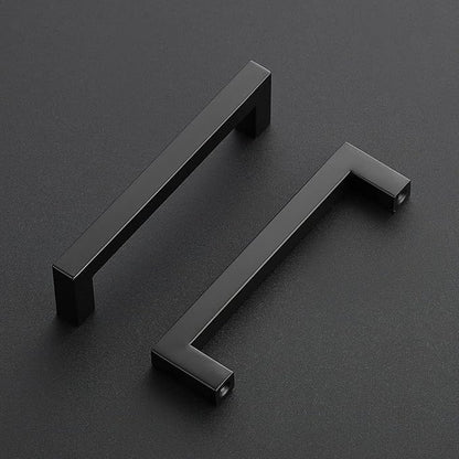 Ravinte 10 Pack Black Cabinet Pulls 5 Inch Square Kitchen Cabinet Handles Matte Black Kitchen Hardware for Drawer Pulls Drawer Handles Come with Screwdriver