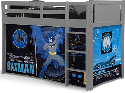 Batman Loft Bed Tent - Curtain Set for Low Twin Loft Bed (Bed Sold Separately) by Delta Children