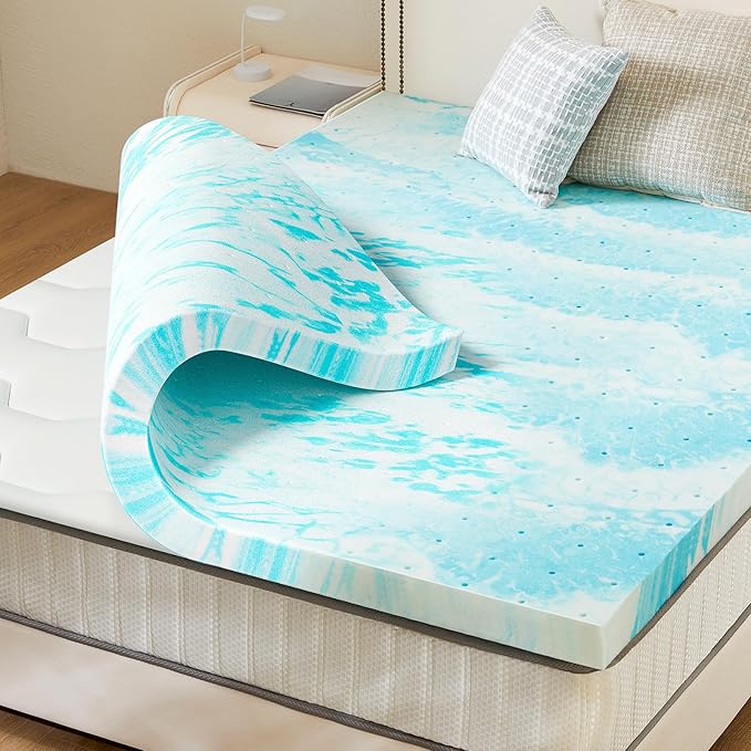 Mattress Topper, Full Size Cooling Memory Foam Bed Toppers, 2 Inch Soft Mattress Pads for Sleeper Sofa, RV, Camper, CertiPUR-US Certified