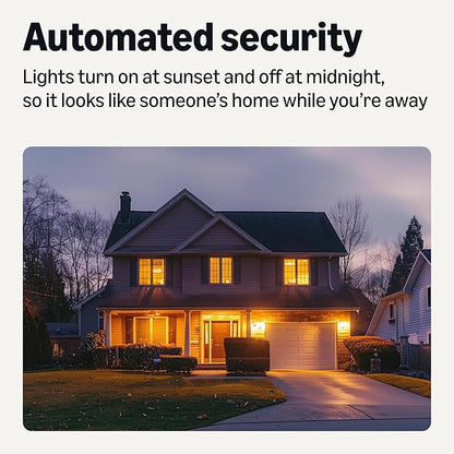 Amazon Basics Smart Indoor LED Light Bulb, Sunset-to-Midnight Activated, Works with Alexa Only, Tunable White, 7.5 W, 1-Pack