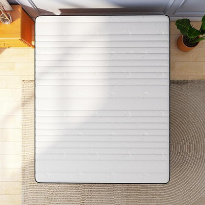Swbvs Double Mattress, 10 Inch Hybrid Memory Foam Full Size Mattress, Full Bed Mattres in a Box Pressure Relief & Firm Mattresses,Double Size Matress