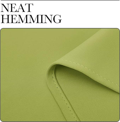 NICETOWN Fresh Green Blackout Curtains 68 inches Length for Laundry Room, 2 Panels, 42" Wide, Thermal Insulated Decoration Drapes for Office Window