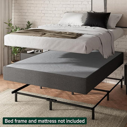 ZINUS 9 Inch Twin WonderBox(TM) Smart Box Spring, Quick Assembly Mattress Foundation, Durable Metal Frame, Grey