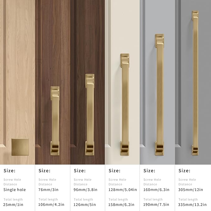 KHTuMEware 6 Pack 3-3/4 Inch Cabinet Handles, Champagne Bronze Pulls With Warm Brass Drawer Handles