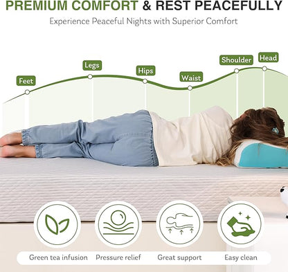 Full Mattress in a Box, 6 inch Mattresses for Platform Bed Double Size Daybed Bunk, Memory Foam Medium Firm