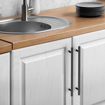 JOY DECOR 20 Pack Cabinet Handles, Black Cabinet Pulls, 8-3/4 in Hole Center Kitchen Hardware, Stainless Steel T Bar Handles for Dresser Drawers
