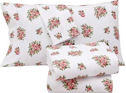 RUVANTI Flannel Sheets Full Size - 100% Cotton Double Brushed Bed Sheets Set, Deep Pockets 16 Inches, All Seasons Breathable & Extra Soft Full Sheets, Warm & Cozy, 4 Piece, Bali