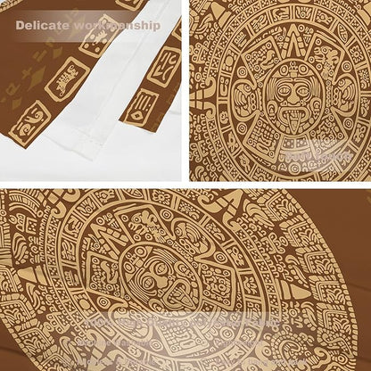 Batmerry Mayan American Aztec Tapestry, Ancient Aztec Calendar Picnic Mat Hippie Trippy Tapestry Wall Art Meditation Decor for Bedroom Living Room Dorm, 59.1 x 82.7 Inches, Latin