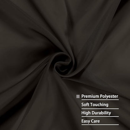 OWENIE Sheer Chocolate Curtains, Sheer Curtains 84 inch Length 2 Panels Set, Rod Pocket Voile Fimly Sheer Drapes for Living Room/Bedroom, 2pcs, Each 42" W x 84" L