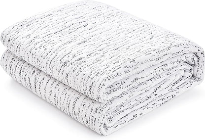Subrtex Mattress Topper Cover Queen Size 4 Inch (Only Cover) Mattress Topper Protector Bedding Removable Encasement with Zipper Closure