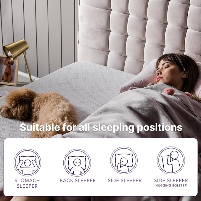 NapQueen Full Mattress, 6 Inch Elizabeth Cooling Gel Memory Foam Mattress, Full Bed Mattress in a Box, CertiPUR-US Certified, Medium Firm, Breathable Soft Fabric Cover