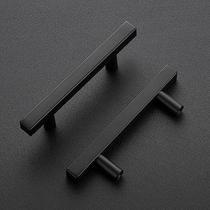 Ravinte 40 Pack Black Cabinet Handles 3 Inch Square Cabinet Pulls Matte Black Square Hardware for Kitchen Cabinets - 5 Inch Total Length