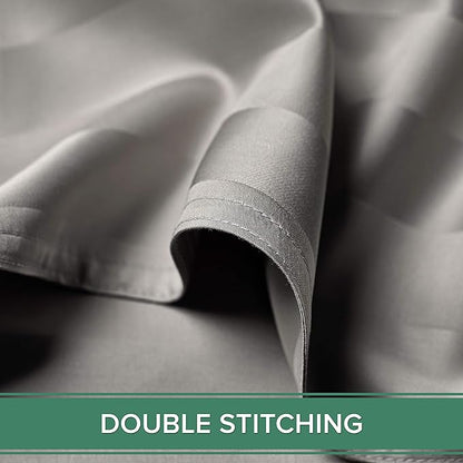 King Sheets by Pure Bamboo, Genuine 100% Organic Viscose Derived from Bamboo Bed Sheet Set, Luxuriously Soft & Cooling, Double Stitching, Lifetime Quality Promise (King, Jacquard Silver)