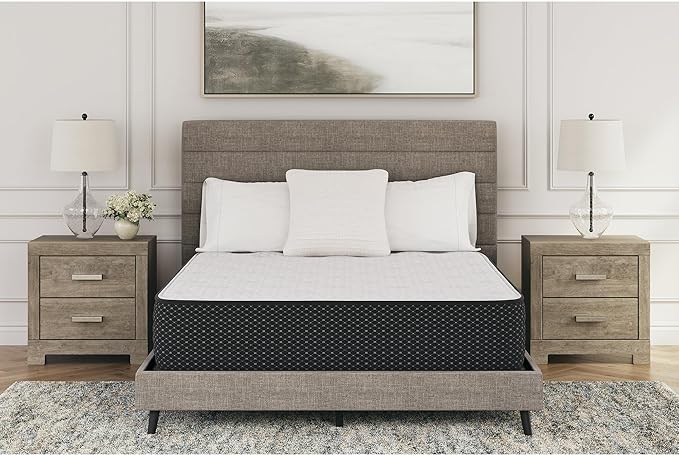 Signature Design by Ashley Limited Edition Plush 12 Inch Hybrid Mattress with Gel Memory Foam and Edge Support for Cool Sleep and Pressure Relief, California King, Fiberglass Free, Mattress In A Box