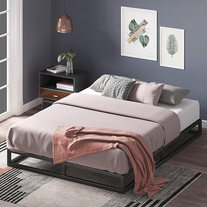 ZINUS Joseph Metal Platforma Bed Frame, Mattress Foundation, Wood Slat Support, No Box Spring Needed, Sturdy Steel Structure, Full, Black