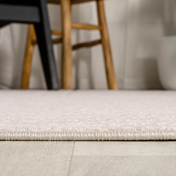 Eyely NCS101A-9 Scandinavian Odense Minimalist Angle Geometric Indoor Rug, Pet Friendly, Non-Shedding, Stain Resistant, Easy-Cleaning, Ivory/Cream, 9 ft. x 12 ft., Indoor/Outdoor, Area Rug