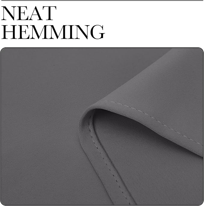NICETOWN Thermal Insulated Blackout Curtains - Grommet Top Window Treatment Drapes for Hall (2 Panels, W42 x L95 inches, Grey)