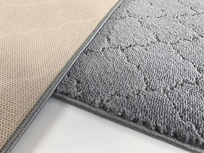 Custom Size Modern Runner Rug Carpet for Hallway Entryway Foyer Kitchen, Slip Resistant Latex Rubber Backed 31 inch Wide X Customized Length, Clouds Grey, 31 inch X 13 feet