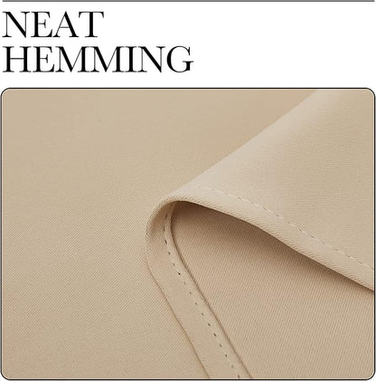 NICETOWN Thermal Insulated Eyelet Top Room Darkening Panels/Curtains/Drapes for Bedroom (2 Panels, W42 x L84 inches, Biscotti Beige)