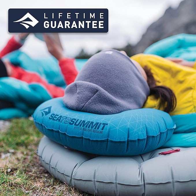 Sea to Summit Aeros Ultralight Inflatable Camping and Travel Pillow, Large (17.3 x 12.6) Grey