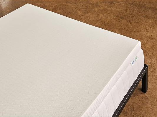 Pure Green Natural Latex Mattress Topper w/Luxury Cover - Firm - 1 Inch - Full Size (GOTS Certified Organic)