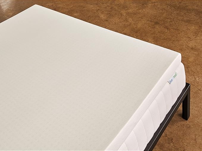 Pure Green Natural Latex Mattress Topper w/Luxury Cover - Soft - 2 Inch - Full Size (GOLS Certified Organic)
