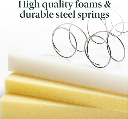 ZINUS 12 Inch Foam and Spring Hybrid Mattress [New Version], Full, Fiberglass Free, Medium Firmness, Durable Support, Certified Safe Foams & Fabric, Mattress in A Box