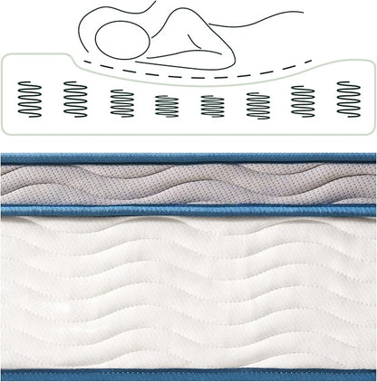 ZINUS 10 Inch Spring Sensation Hybrid Mattress [New Version], Queen, Fiberglass Free, Medium Firmness, Durable Support, Certified Safe Foams & Fabric, Mattress in A Box