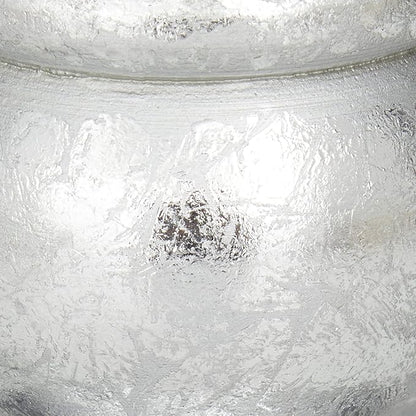 Deco 79 Traditional Mango Wood Pillar Candle Holder, Set of 3 10", 8", 6"H, Silver