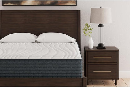 Signature Design by Ashley Hybrid 1200 12" Firm Moisture Wicking Mattress with Charcoal-Infused Gel Memory Foam and Edge Support for Pressure Relief and Temperature Regulating, Queen, Fiberglass Free