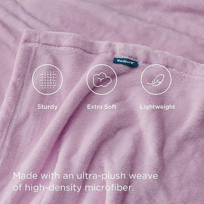Bedsure GentleSoft Fleece Blanket Twin Size Lilac - 300GSM Lightweight Plush Fuzzy Cozy Soft Warm Blanket for Bed, Sofa, Couch, Travel, Camping, 60x80 inches