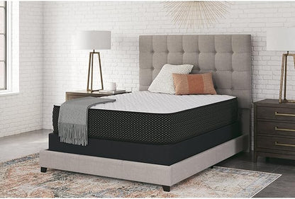 Signature Design by Ashley Limited Edition Firm 12 Inch Hybrid Mattress with Gel Memory Foam and Edge Support for Cool Sleep and Pressure Relief, Twin, Fiberglass Free, Mattress In A Box