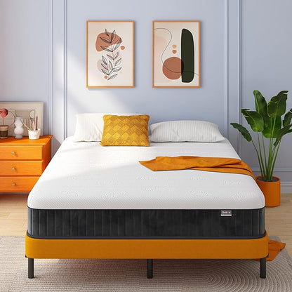 Swbvs King Mattress, 10 Inch Memory Foam Firm King Size Mattress with Hybrid King Bed Mattress in a Box Pressure Relief & Supportive King Size Matress