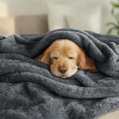 Exclusivo Mezcla Plush Fuzzy Fleece Bed Blanket Twin Size, Super Soft, Fluffy and Warm Blankets, Suitable for All Seasons (Dark Grey, 90x66 Inches)