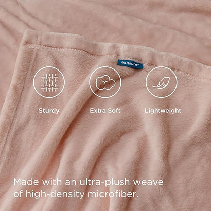 Bedsure GentleSoft Fleece Blankets Queen Size Dusty Pink - Bed Blanket Soft Lightweight Plush Fuzzy Cozy Luxury Microfiber, 90x90 inches