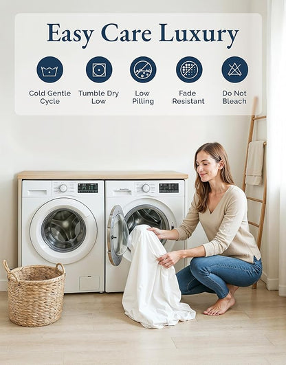 LANE LINEN Eco Friendly 100% Organic Cotton Sheets Queen Size, Mercerized Cotton Fully Elasticized Reinforced Seams Low Pill Fade Resistant Hotel Luxury Bed Sheets Set- Dusty Rose