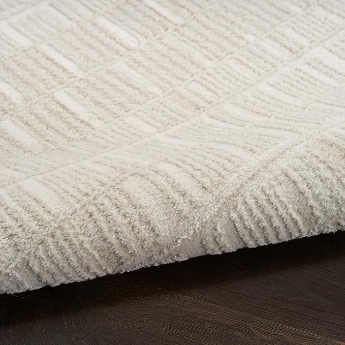 Nourison Home Nordic Ivory 4' x 6' Scandinavian Area Rug - Easy Clean, Non Shedding, Bed Room, Living Room, Dining Room, Kitchen (4' x 6')