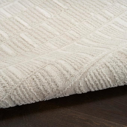 Nourison Nordic Ivory 5' x 7' Scandinavian Area Rug - Easy Clean, Non Shedding, Bed Room, Living Room, Dining Room, Kitchen (5' x 7')
