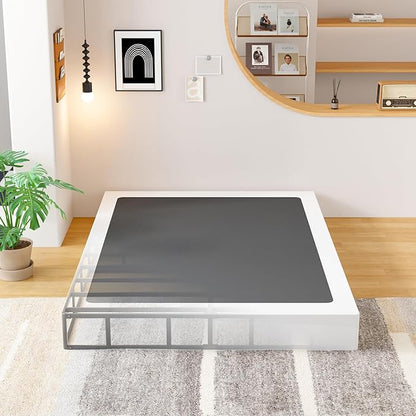 EMODA 8 Inch Queen Box Spring Bed Base, 3000 LBS Heavy Duty Metal Mattress Foundation with Fabric Cover, Easy Assembly