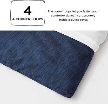 Bedsure Oversized King Comforter Set - Navy Soft Bedding for All Seasons, Cationic Dyed Bed Set, 3 Pieces, 1 Oversized King Size Comforter (120"x98") and 2 Pillow Shams (20"x36"+2")