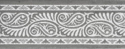 Custom Length Cut to Size Tribal Ethnic Southwestern Inspired Hallway Runner Rug, Non Slip Rubber Backed, 31 inch Wide X Customized Length, Mayan Grey, 31 inch X 6 feet