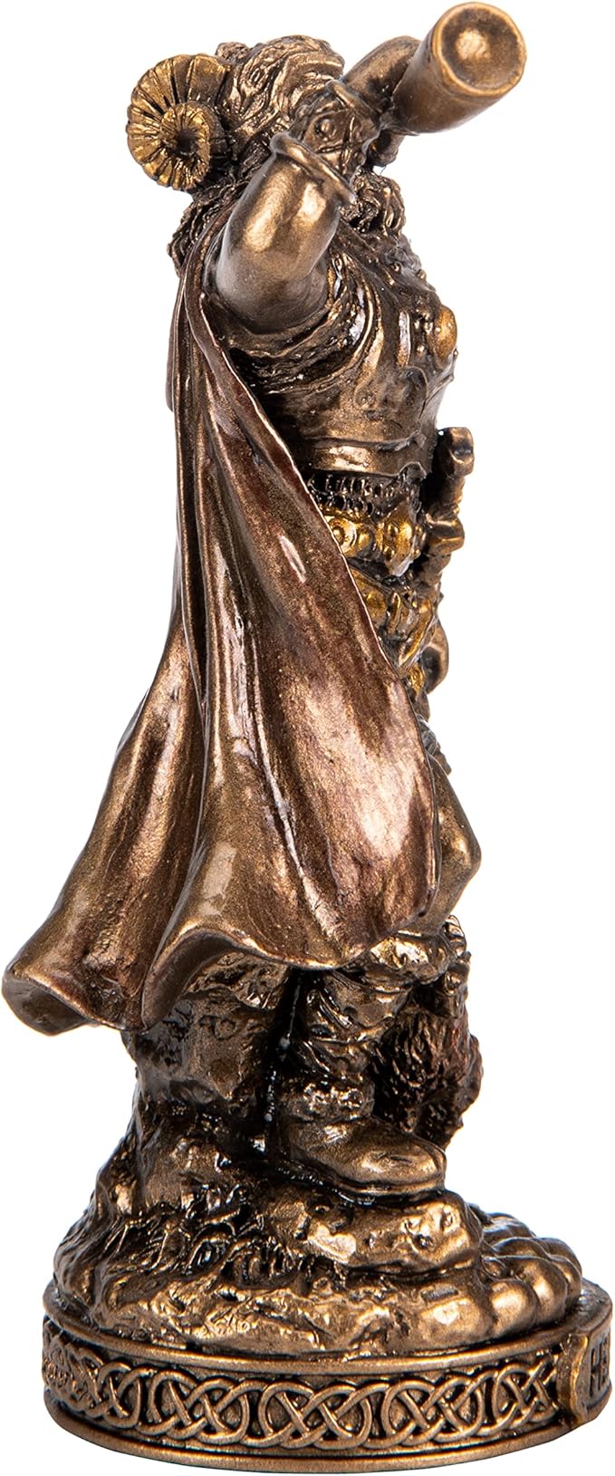 BeautifulGreekStatues Heimdall Scandinavian God Resin Figurines Hand Painted Bronze Miniature Statue 3.3 Inches