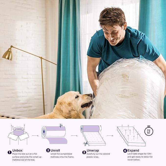NapQueen Twin Size, 10 Inch Anula Green Tea Infused Memory Foam Mattress, Bed in a Box, CertiPUR-US Certified Mattress