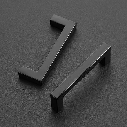 Ravinte 10 Pack 3-3/4 Inch Kitchen Square Cabinet Handles Matte Black Cabinet Pulls Black Drawer Pulls Kitchen Cabinet Hardware Kitchen Handles