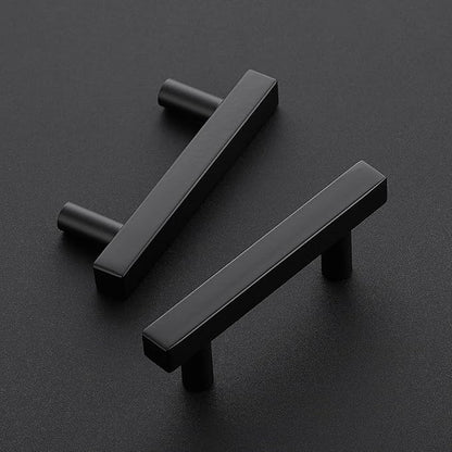 Ravinte Cabinet Handles 30 Pack - 2-1/2 Inch Matte Black Square Pulls, 4 Inch Overall Length - Kitchen Hardware Drawer Pulls
